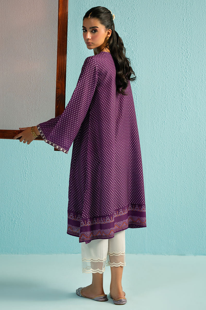 Purple Glam Printed Lawn Shirt