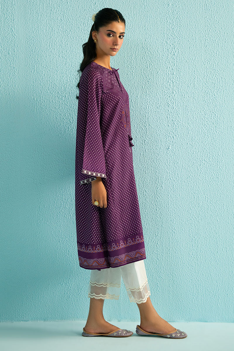 Purple Glam Printed Lawn Shirt