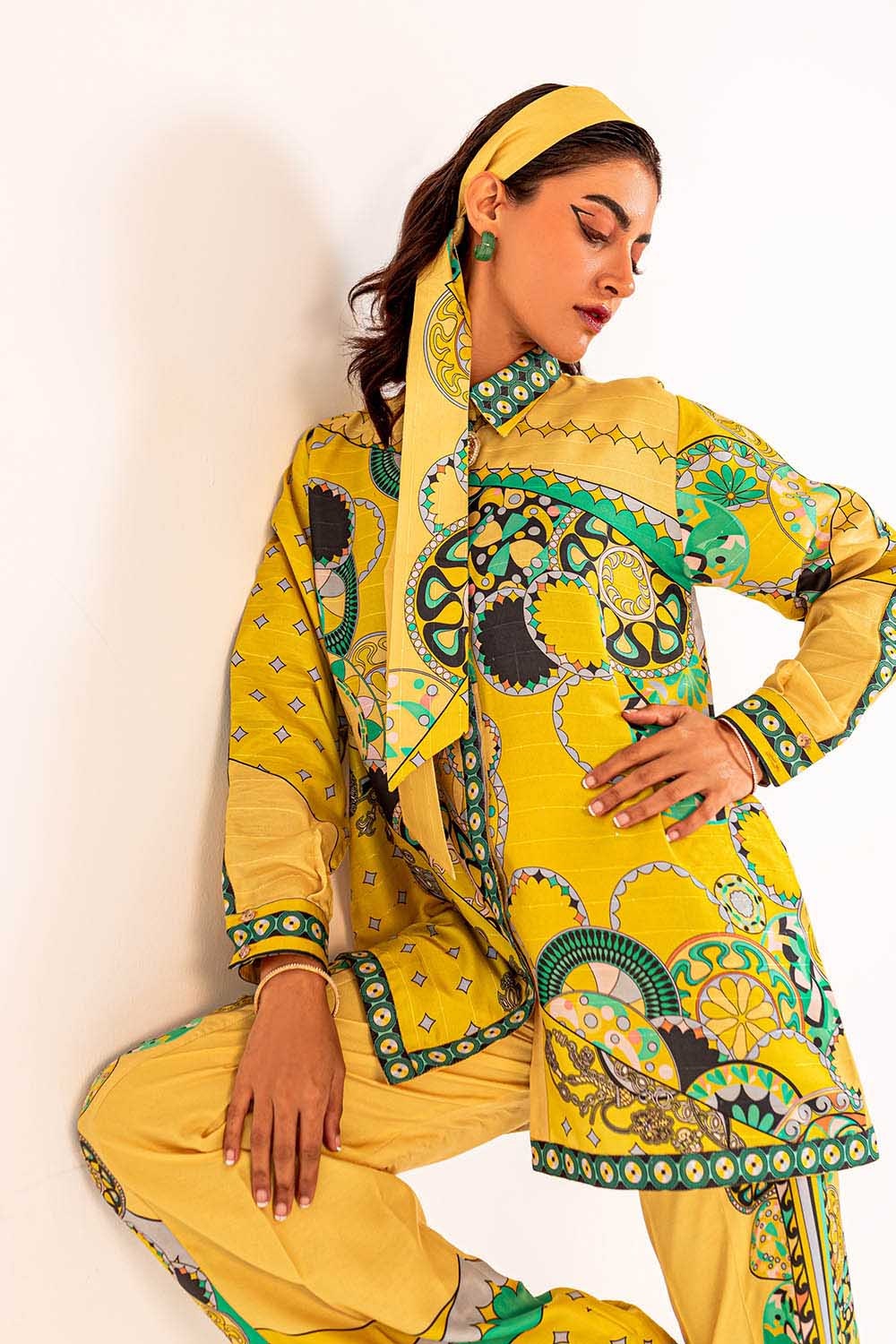 2 Piece Linen Unstitched Digital Printed Suit