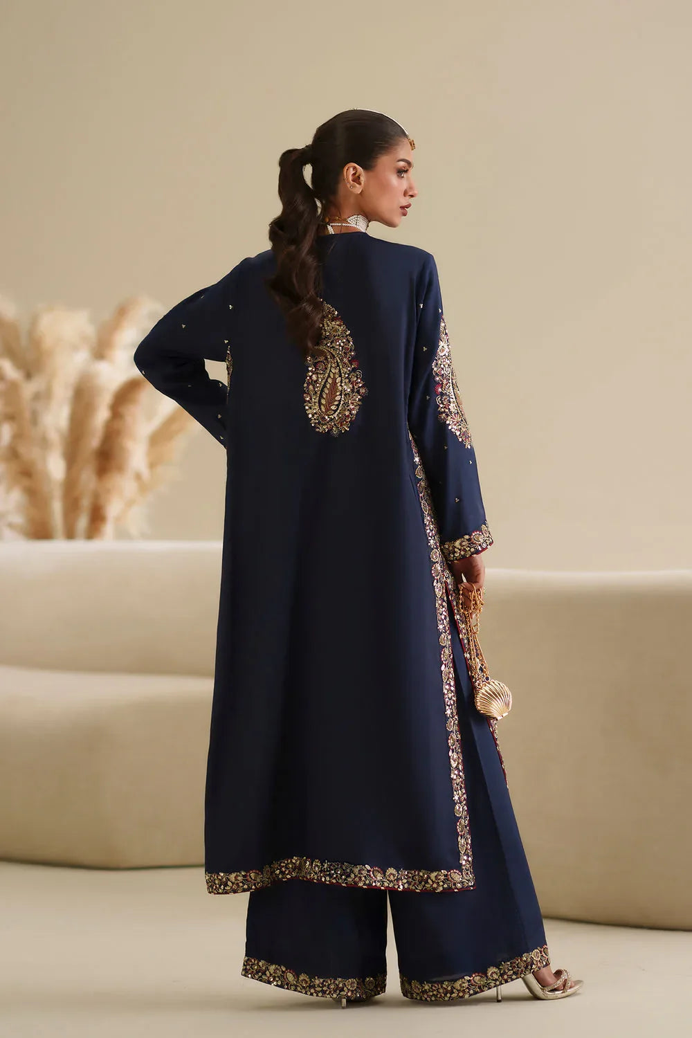 Ethnc – Midnight Navy Embroidered Kurta Style