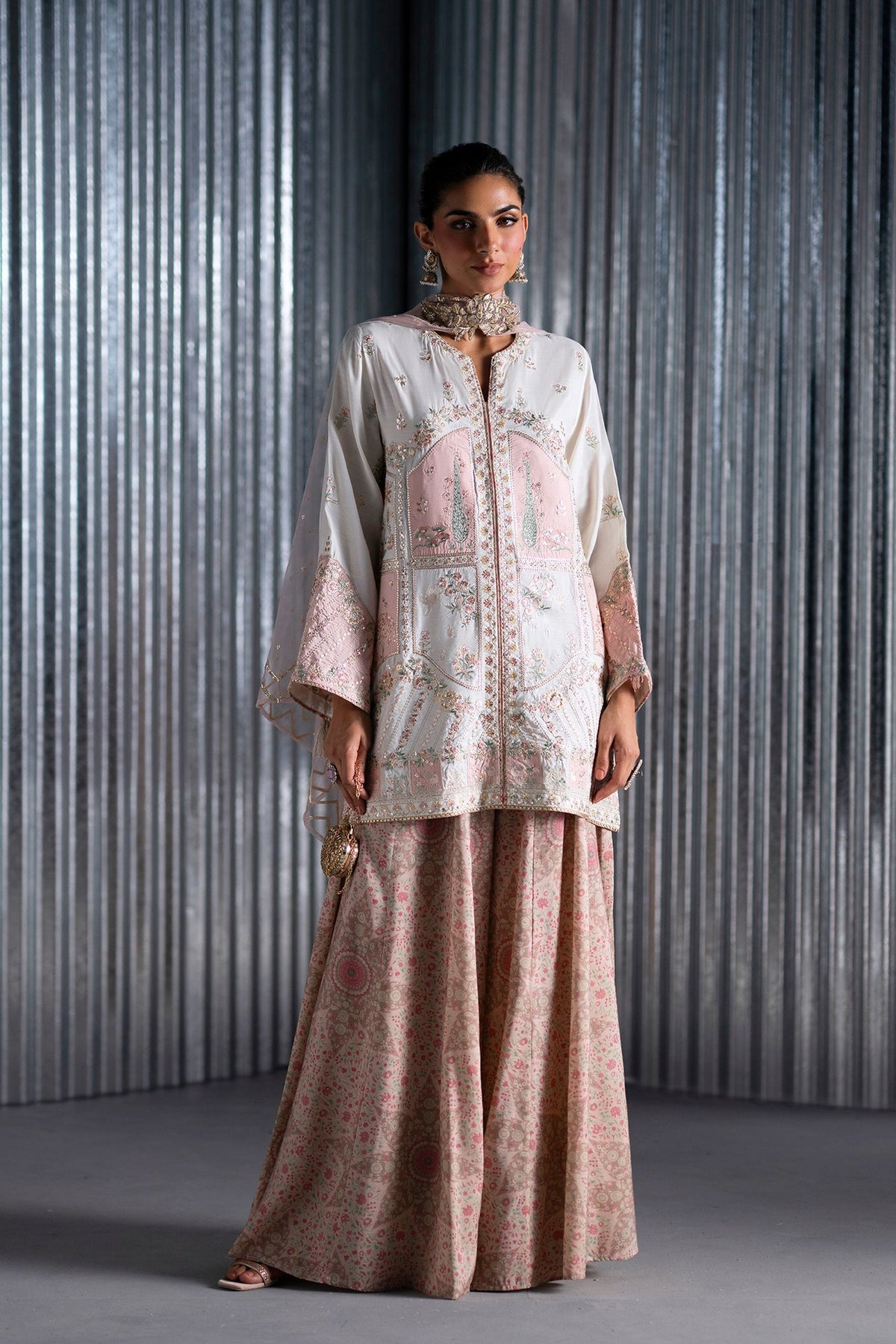 Ethnc – Vanilla Ice Embroidered Sharara Style
