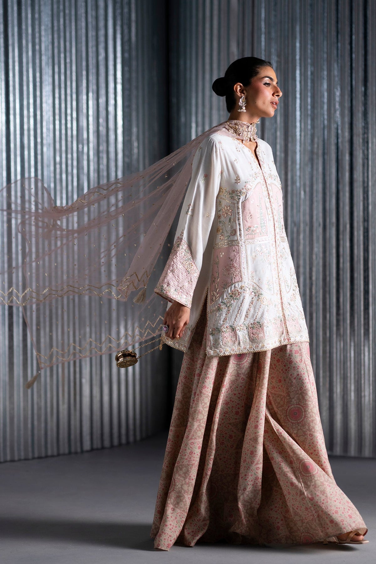 Ethnc – Vanilla Ice Embroidered Sharara Style