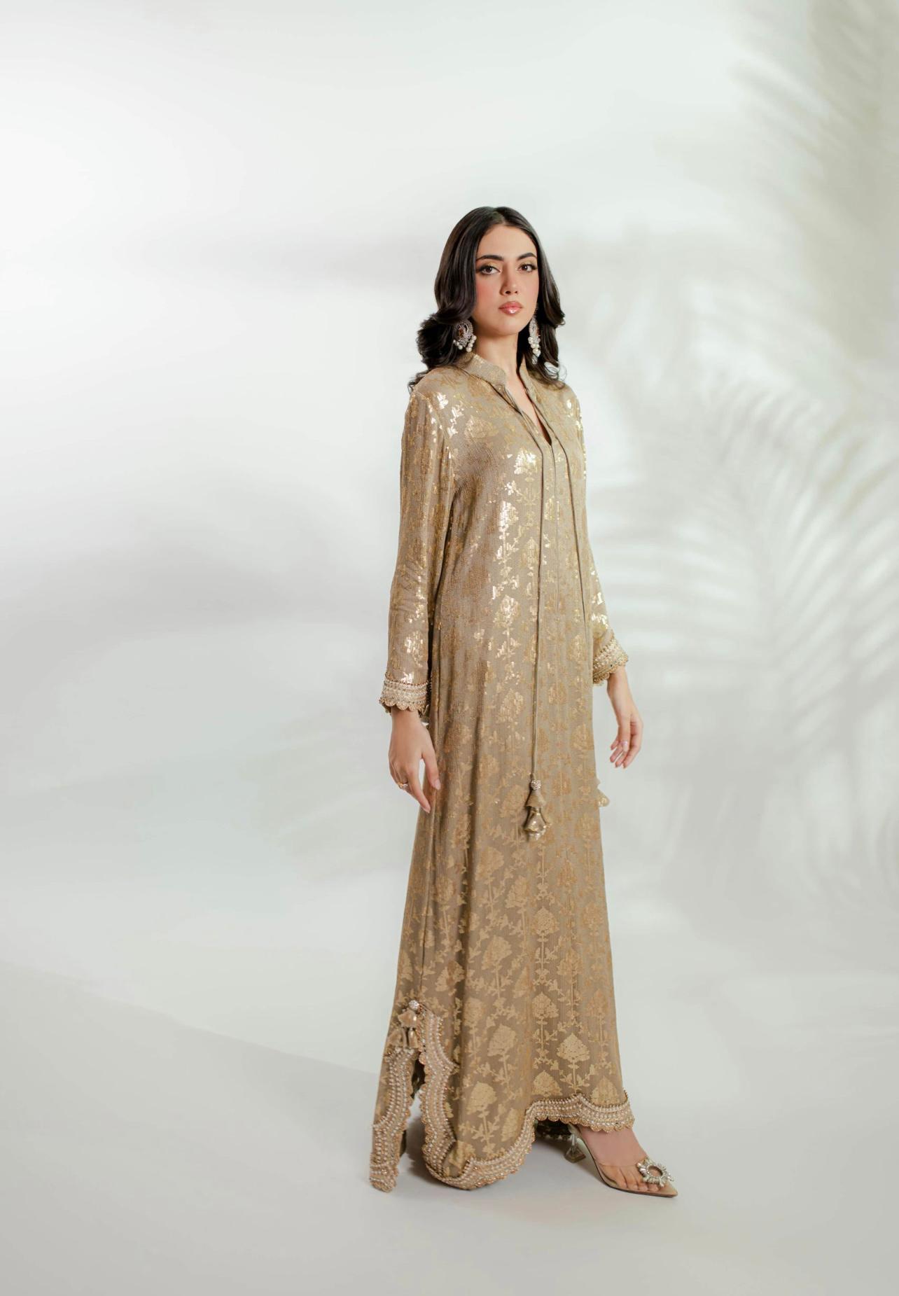Euphoria Gold Kaftan by Alizay Saad