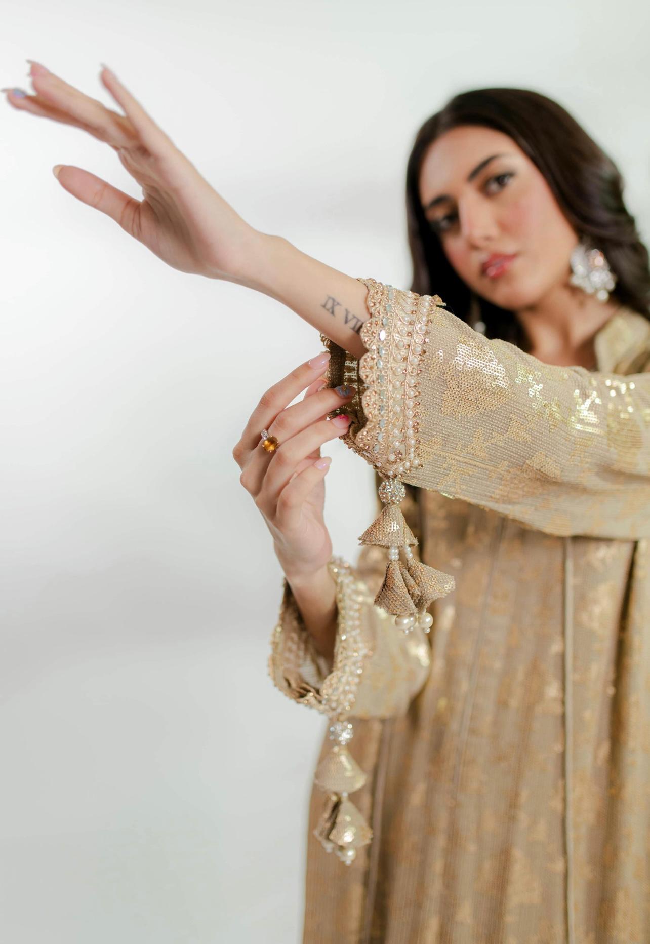 Euphoria Gold Kaftan by Alizay Saad