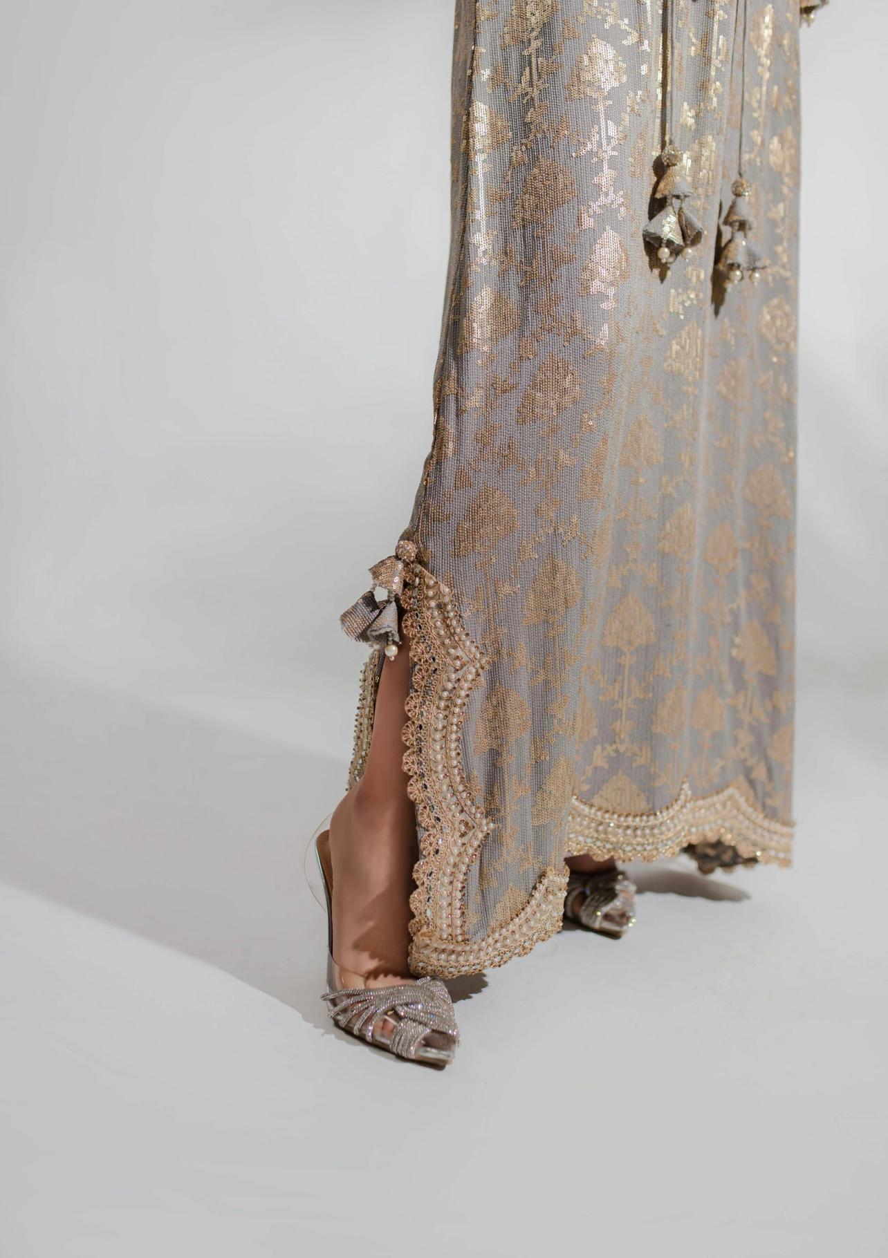 Euphoria Silver Kaftan by Alizay Saad