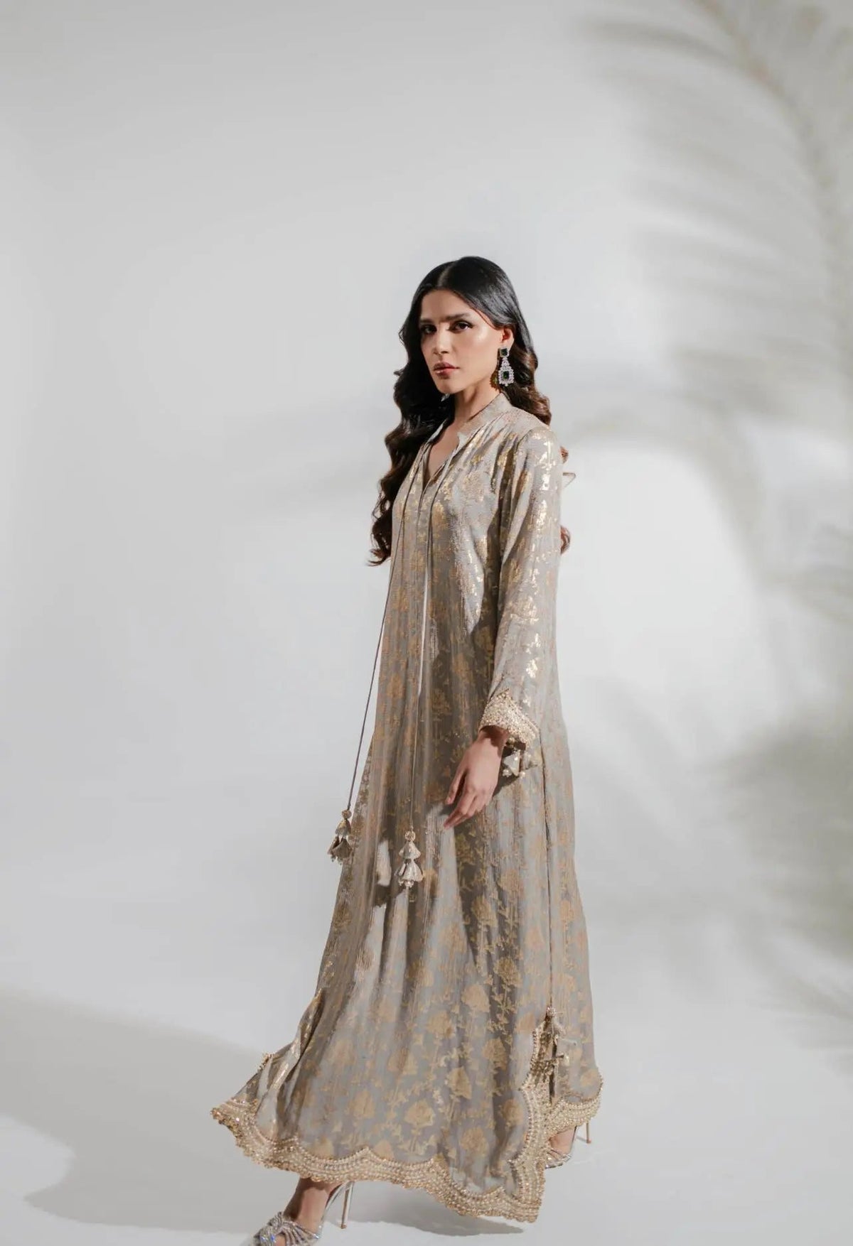Euphoria Silver Kaftan by Alizay Saad