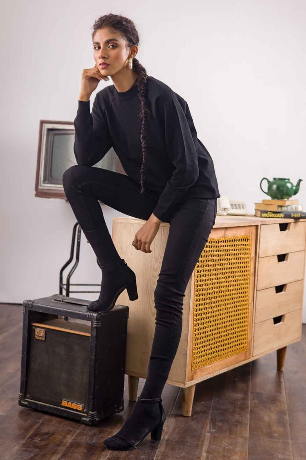 Blended Raglan Sleeve Sweater