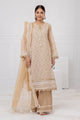 3 Piece Unstitched Embroidered Organza Suit With Embroidered Organza Dupatta