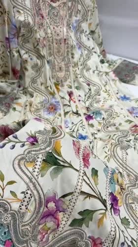 Aneelas Khadar Print Emb 3p Khadar Duppata [VC-26-25-B] [Dispatch Time 2 Months]