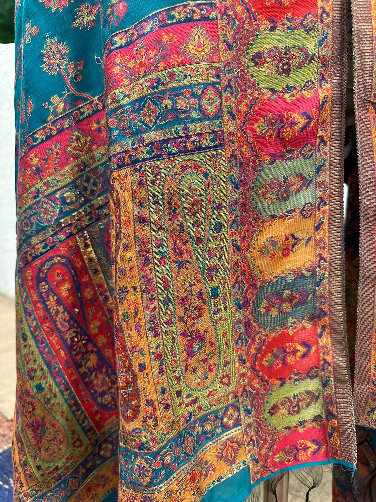 Ferozi Blue Shawl