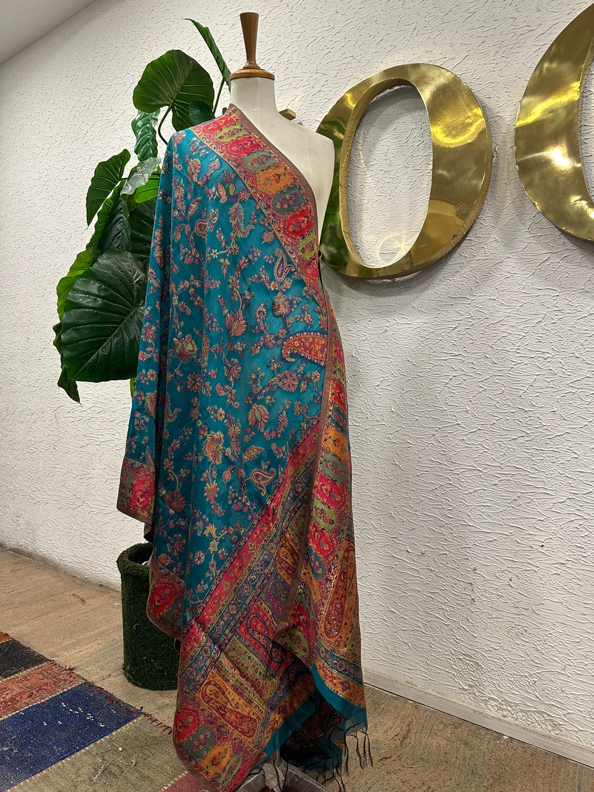 Ferozi Blue Shawl