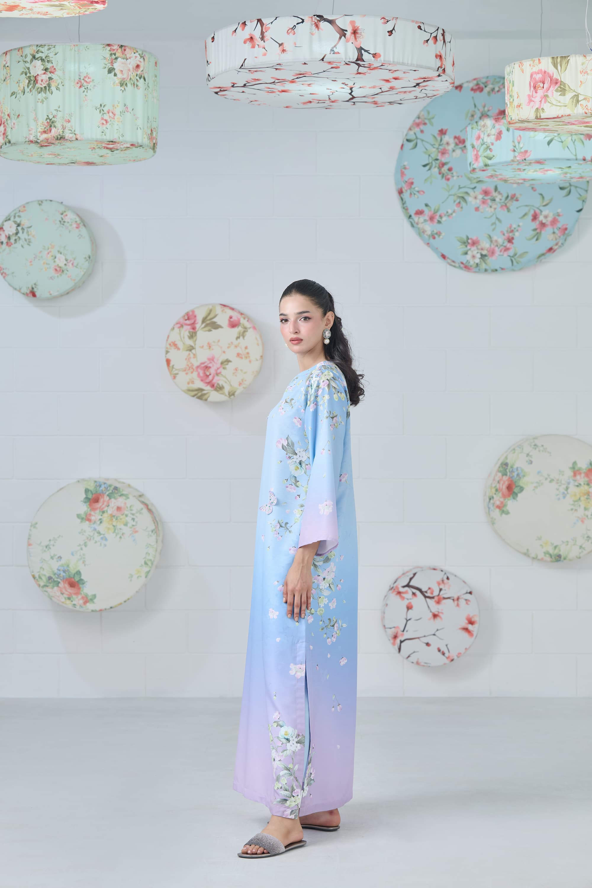 Pastel Bloom Kaftan 2-Piece