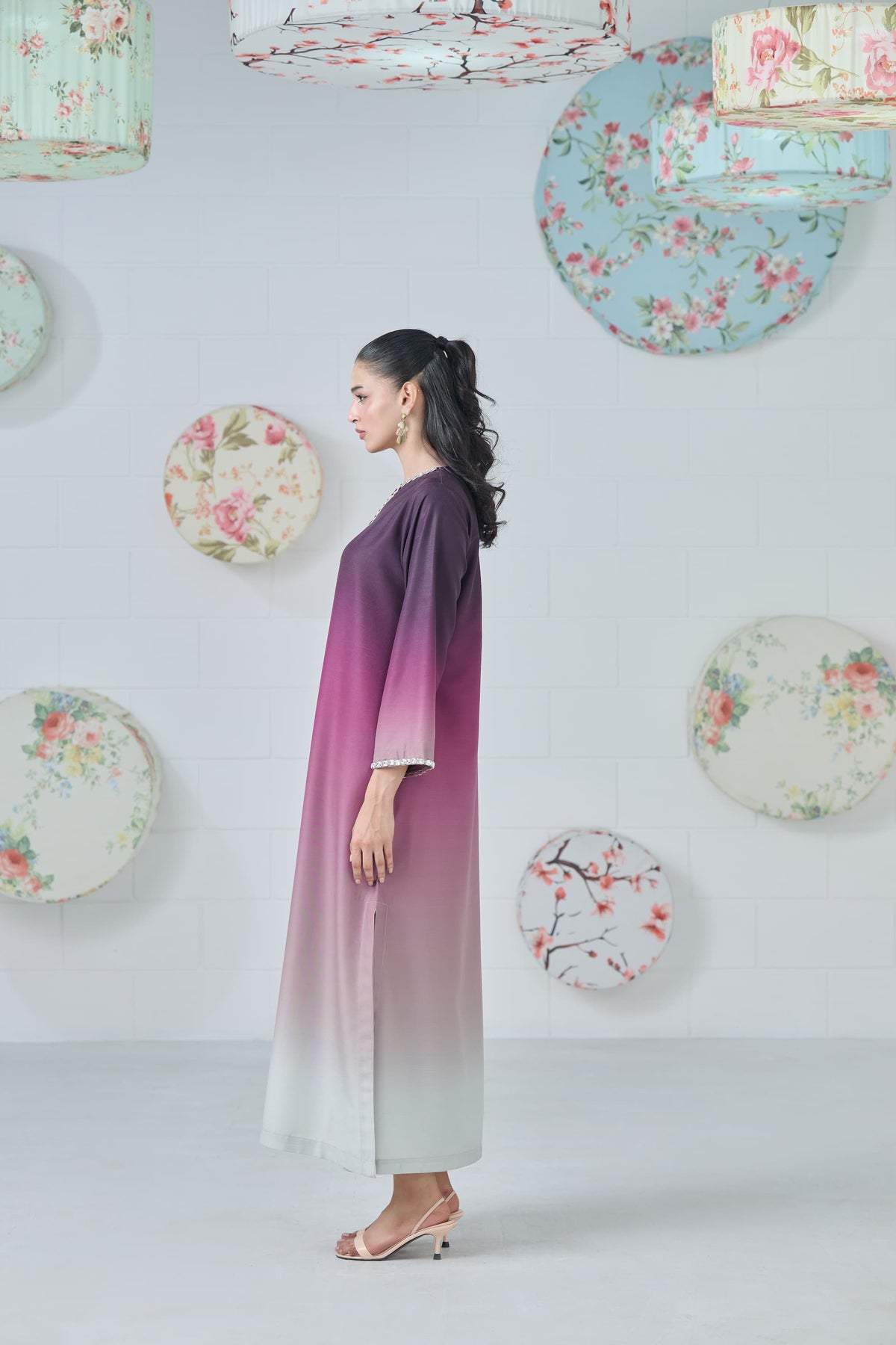 Cranberry Fade Kaftan 2-Piece