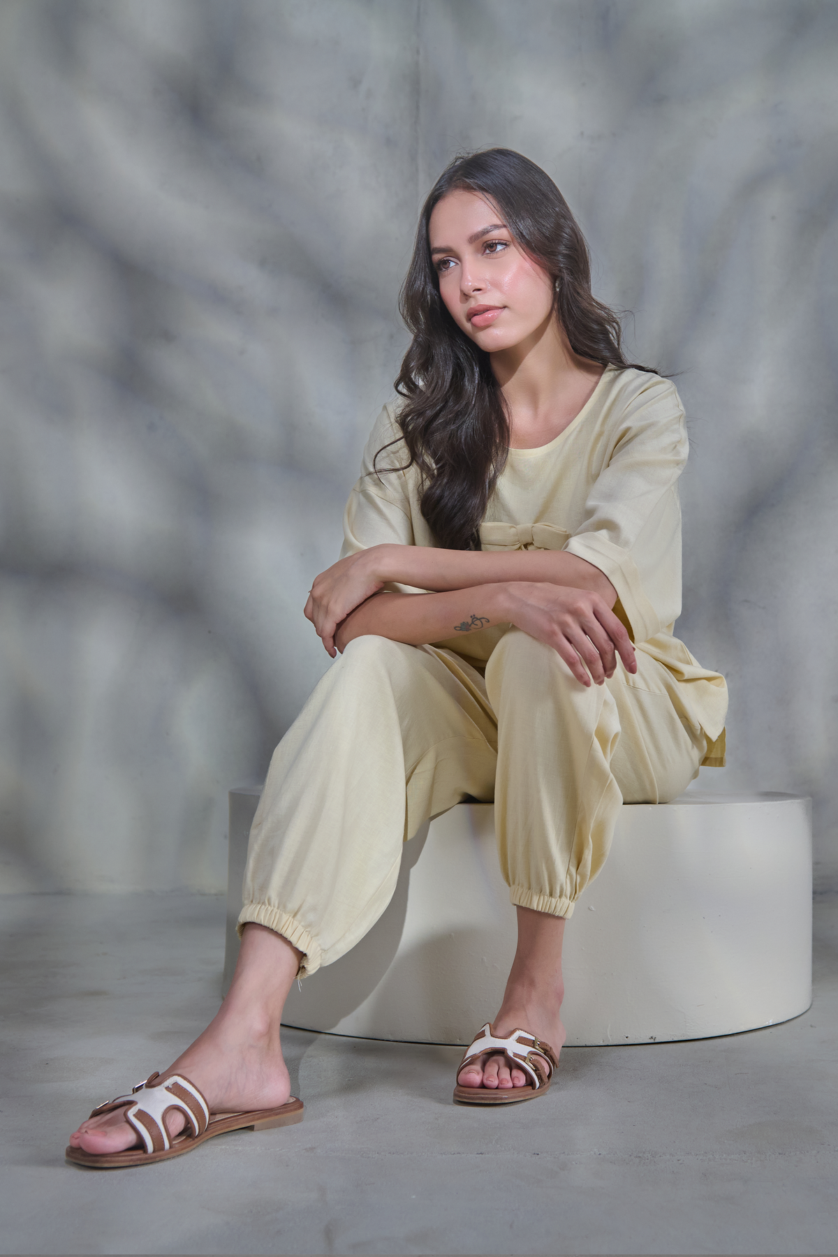 Yellow Linen Co-ord Set