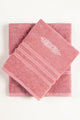 Flamingo Combed Embroidered Towel