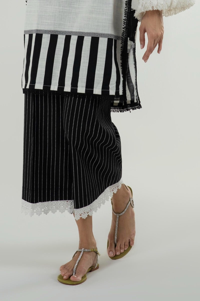 Stitched Black Trouser