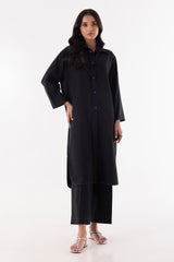 Stitched Black Printed Shirt + Culotte