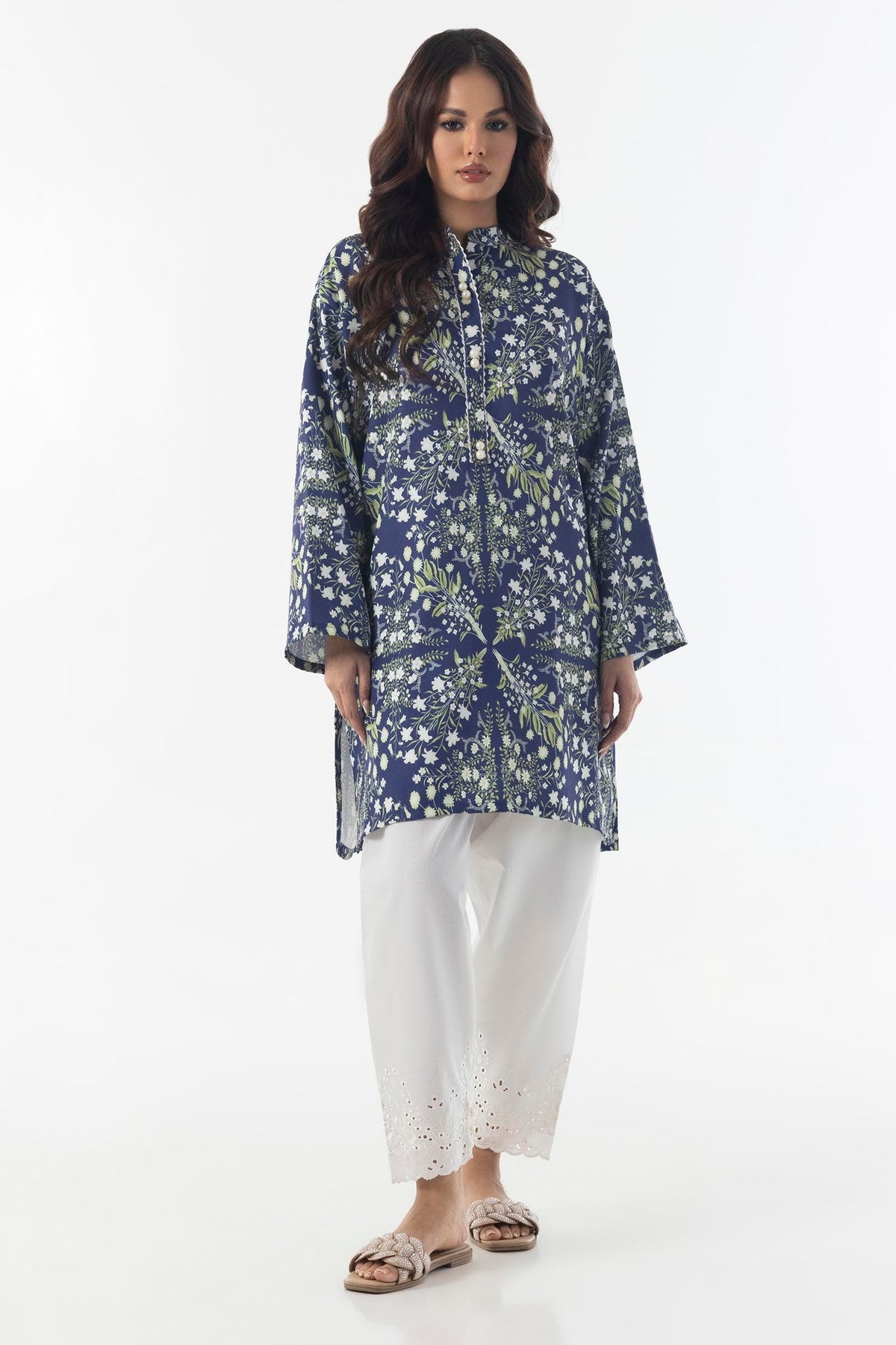 Stitched Boxy Printed Shirt