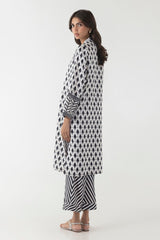 Stitched Basic Printed Shirt + Culotte