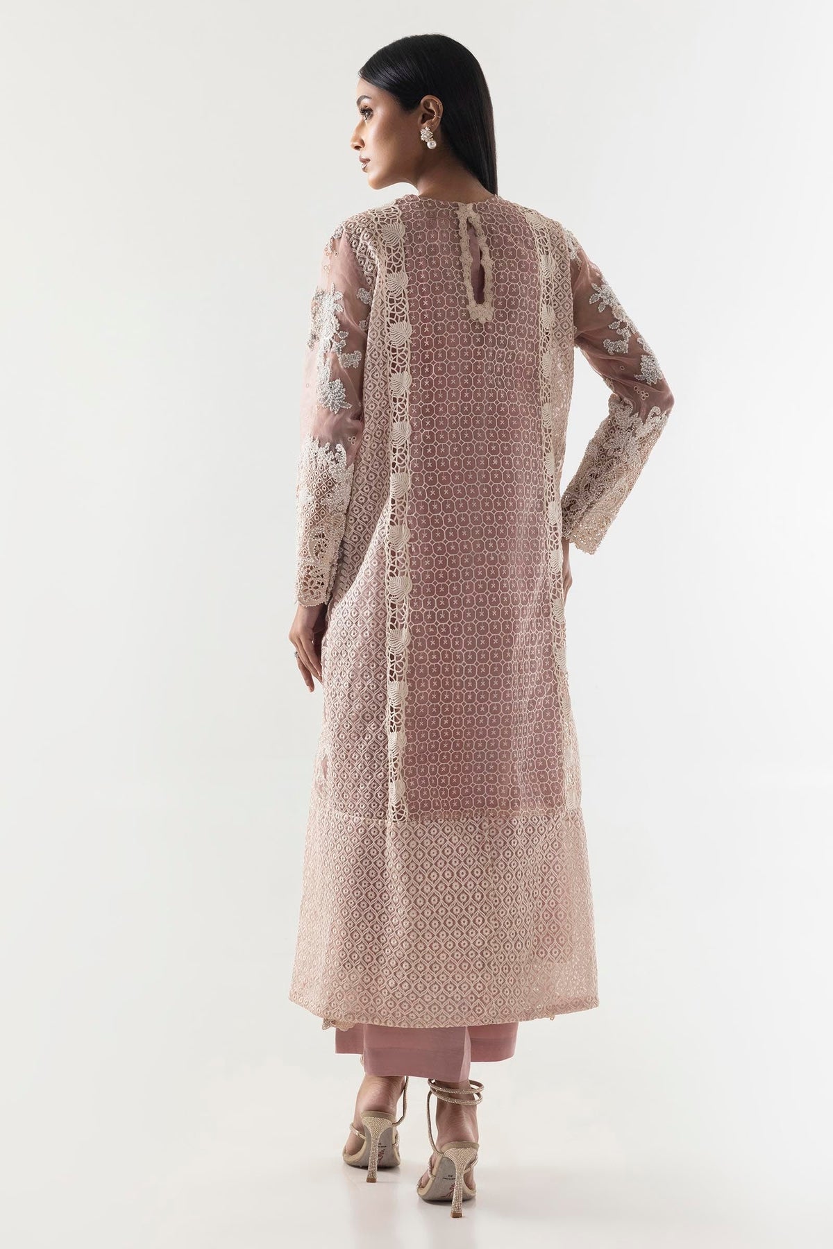 Stitched Lilac Embroidered Shirt + Culotte