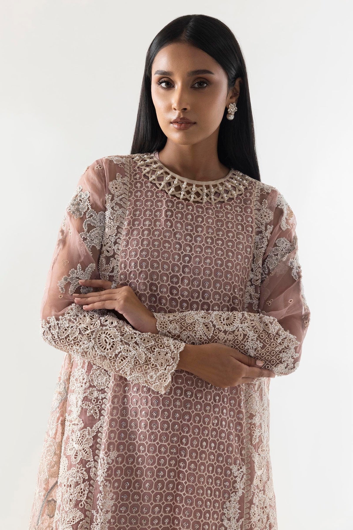 Stitched Lilac Embroidered Shirt + Culotte