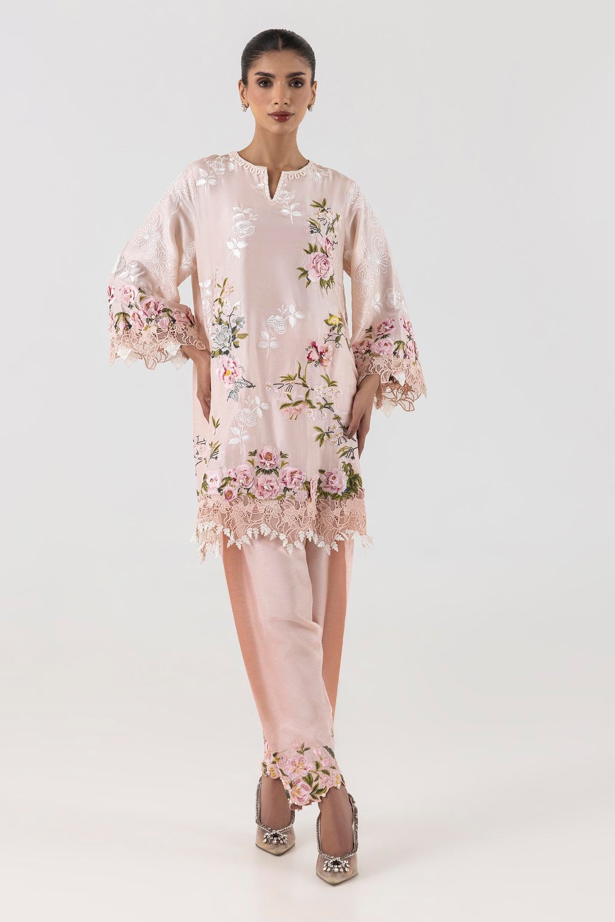 Stitched Floral Luxury 2 Piece