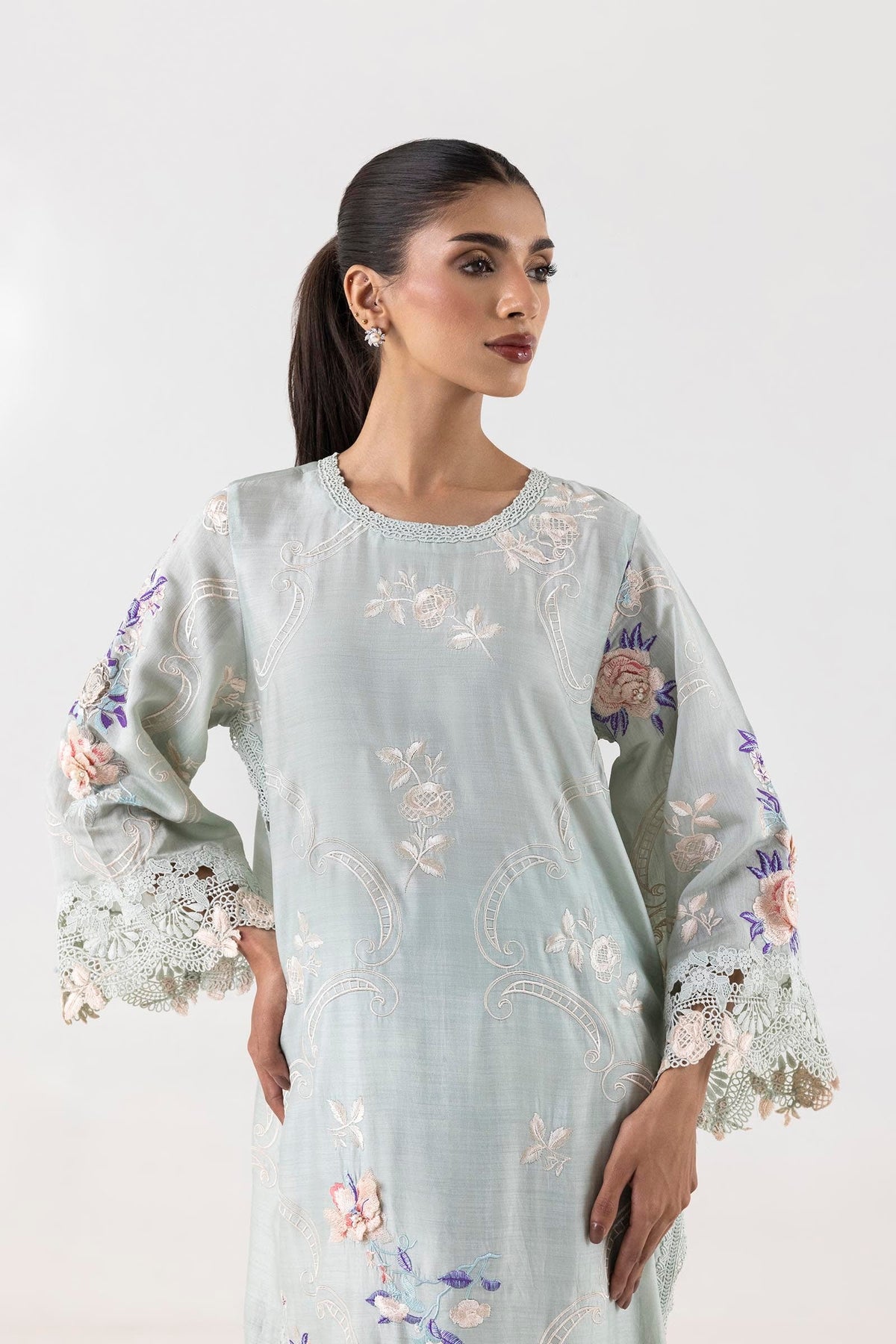 Stitched Luxury Pret Shirt + Bottom