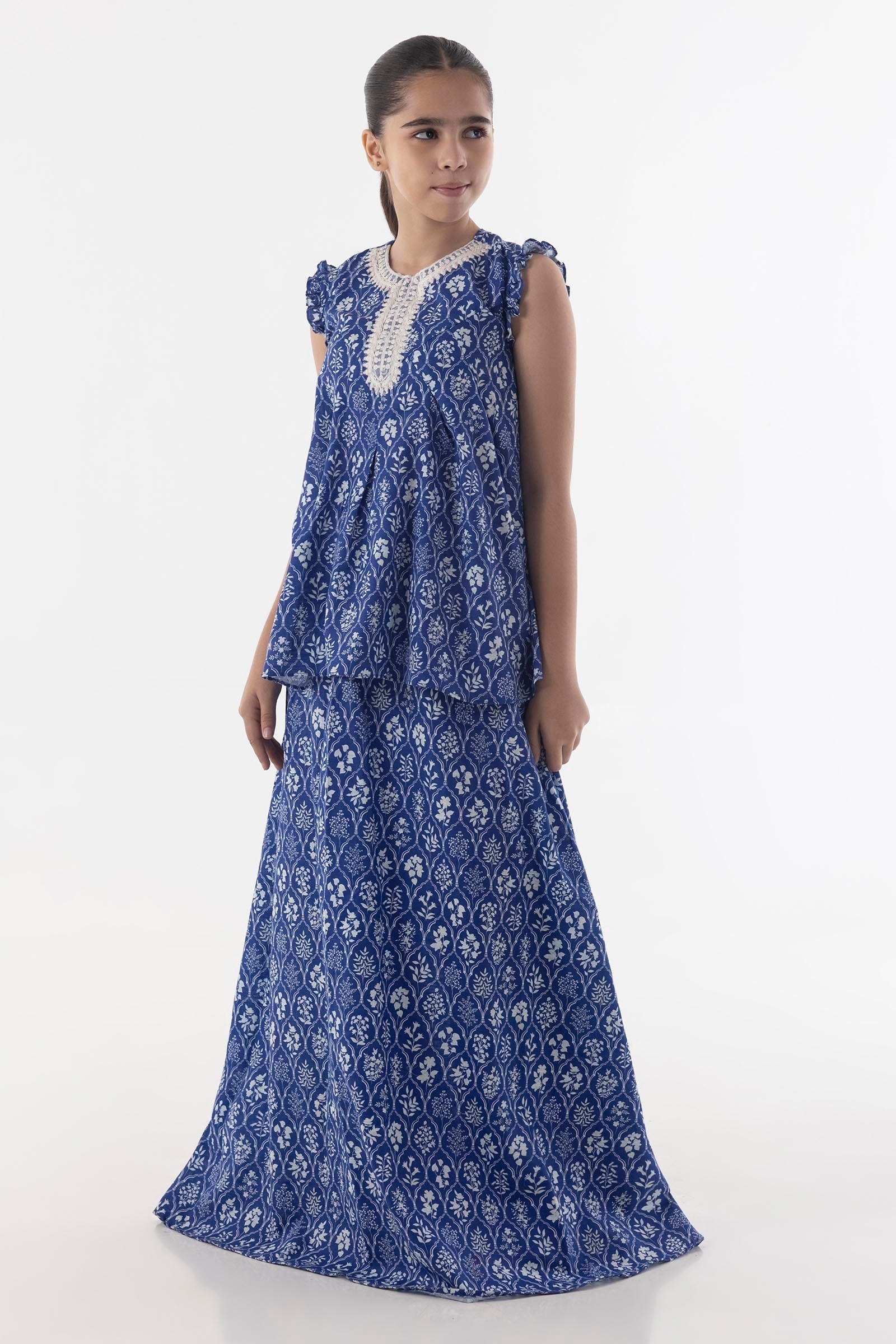 Stitched Kids Blue Shirt + Bottom