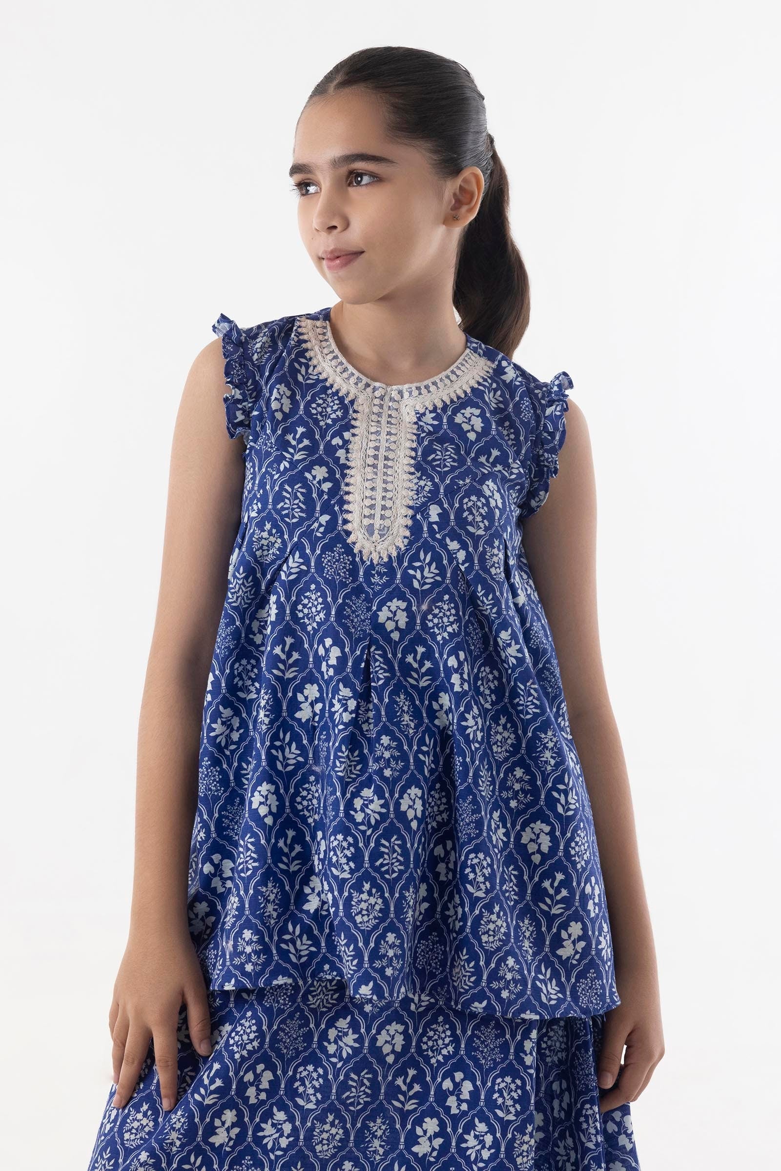 Stitched Kids Blue Shirt + Bottom