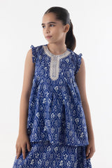 Stitched Kids Blue Shirt + Bottom