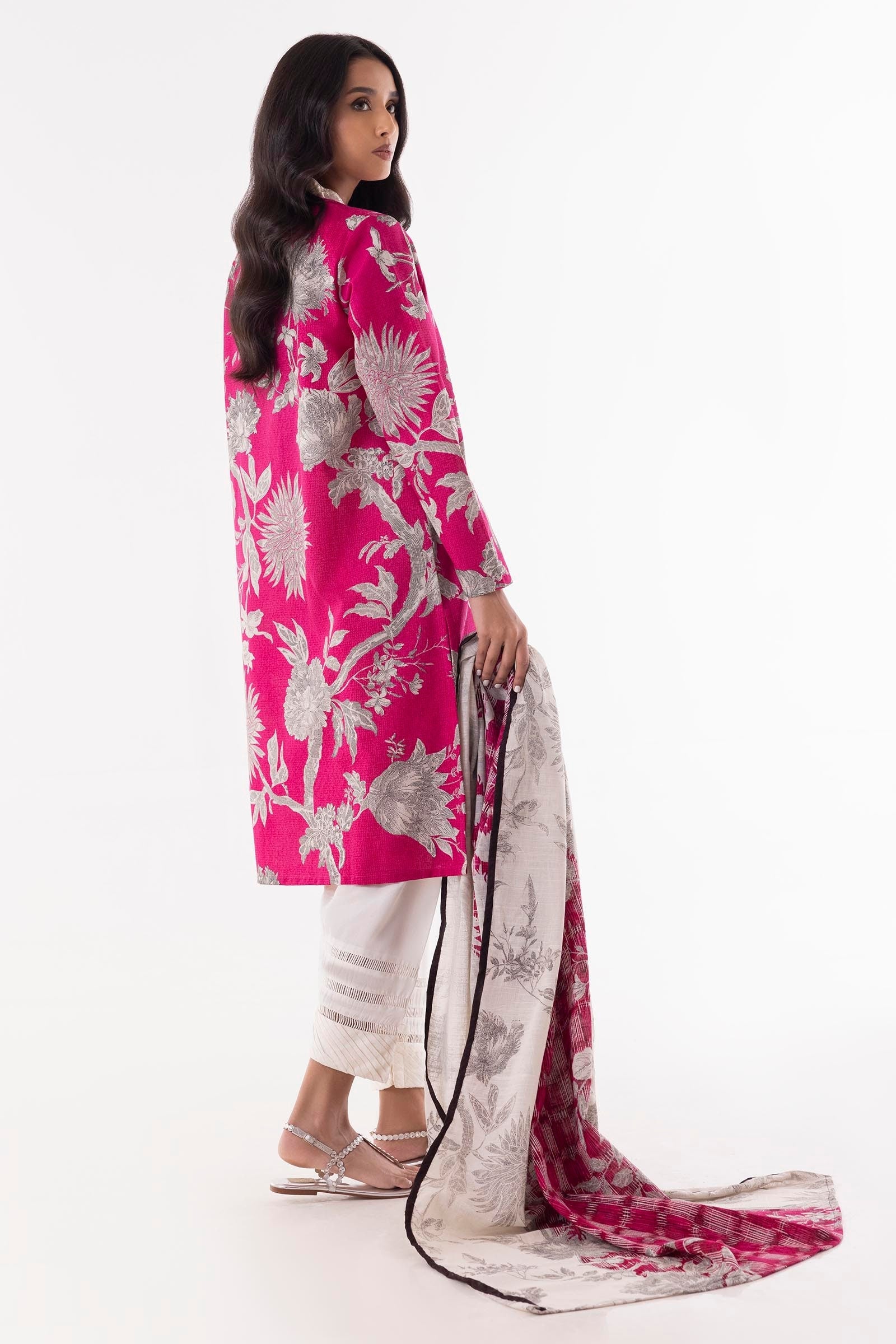 Stitched Multi Printed Shirt + Dupatta