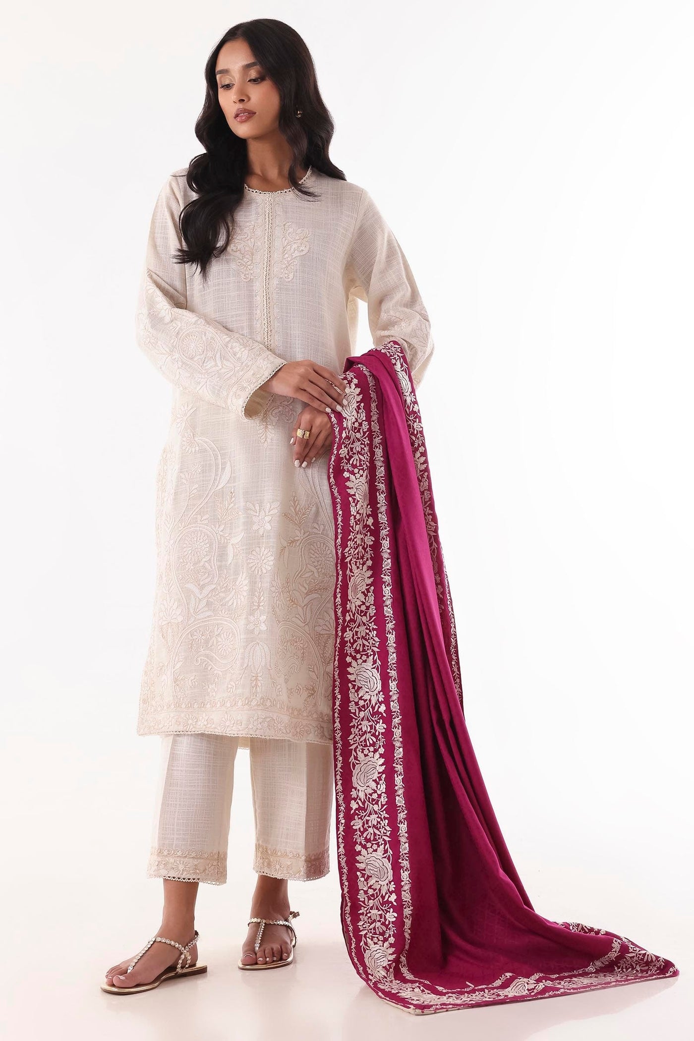 Stitched Mahay Lawn Shirt + Dupatta