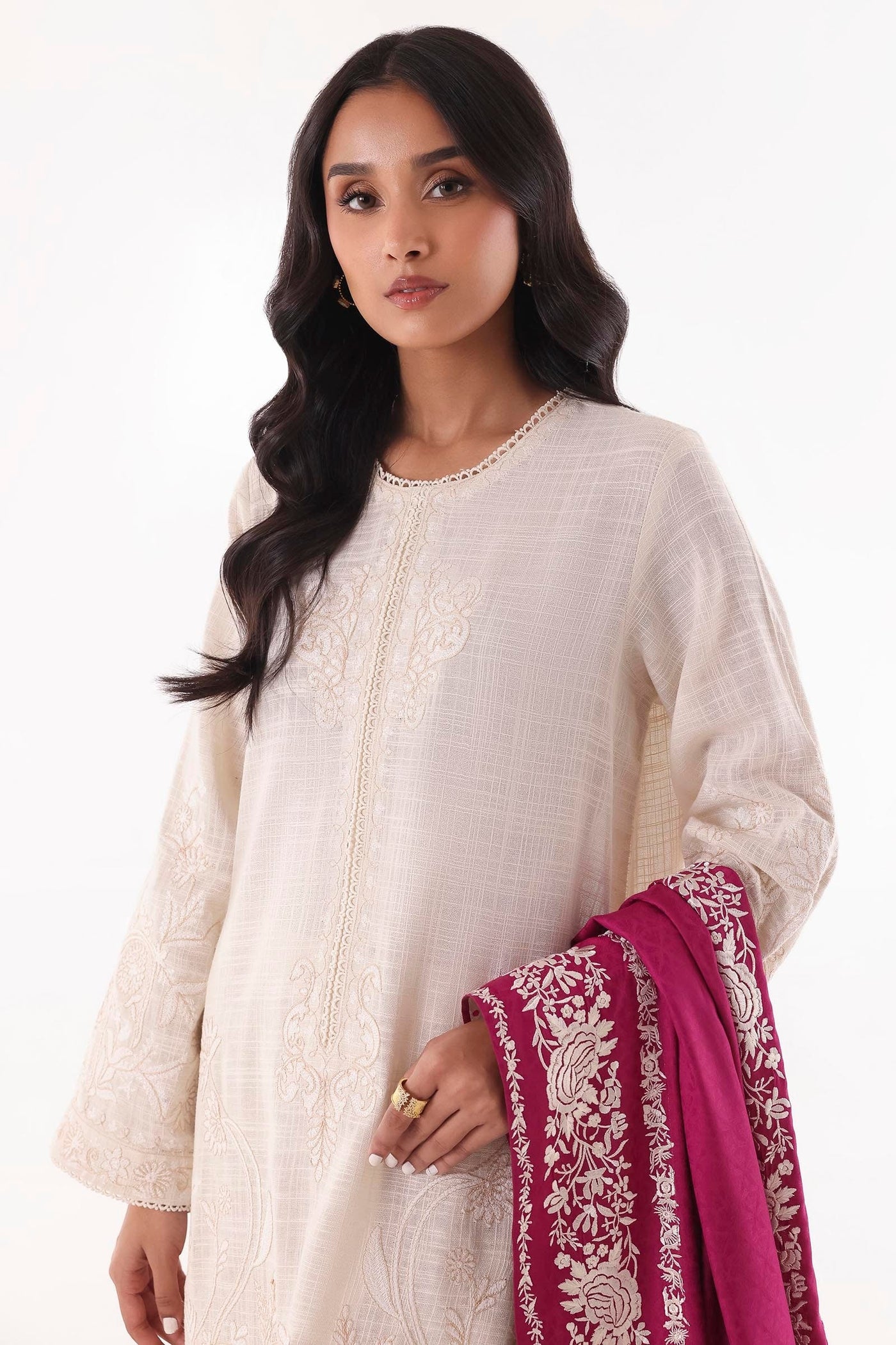 Stitched Mahay Lawn Shirt + Dupatta