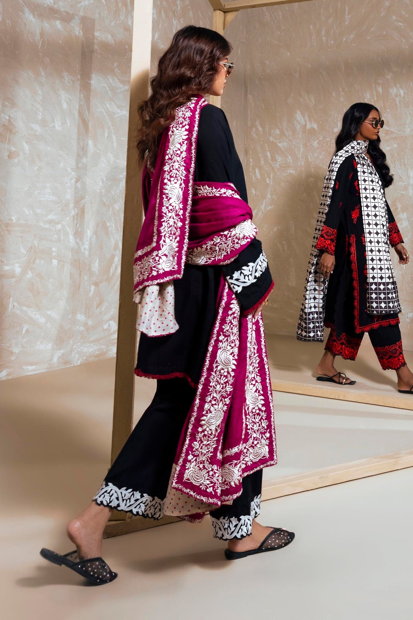 Stitched Mahay Lawn Shirt + Dupatta