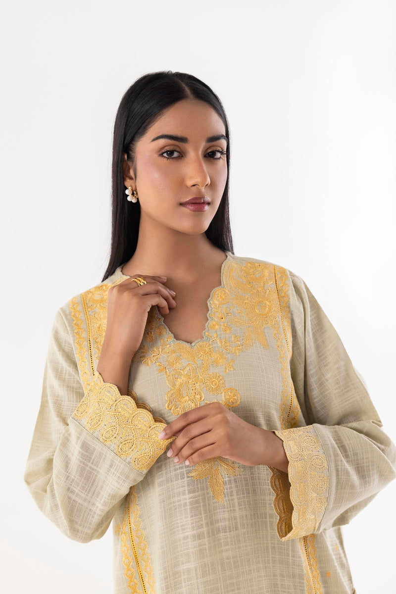Stitched Embroidered Khaddar Suit