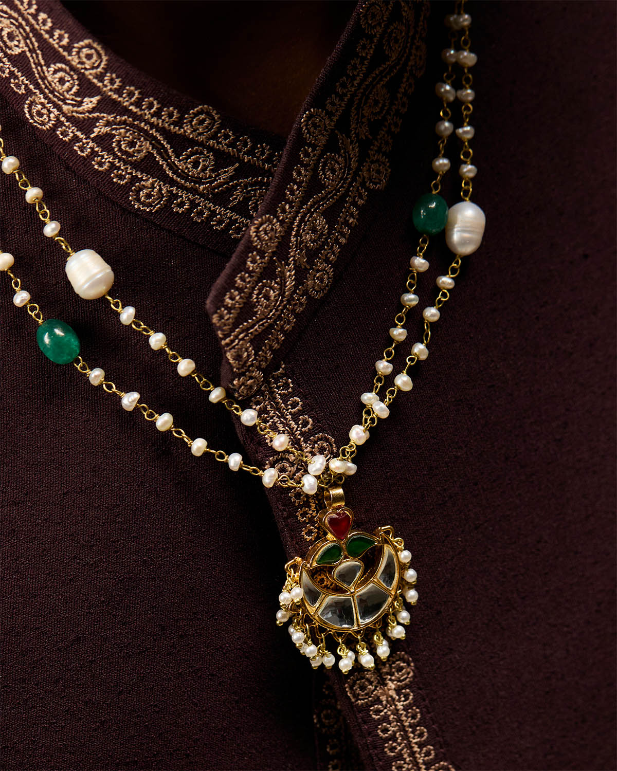 Emerald Pearl Necklace