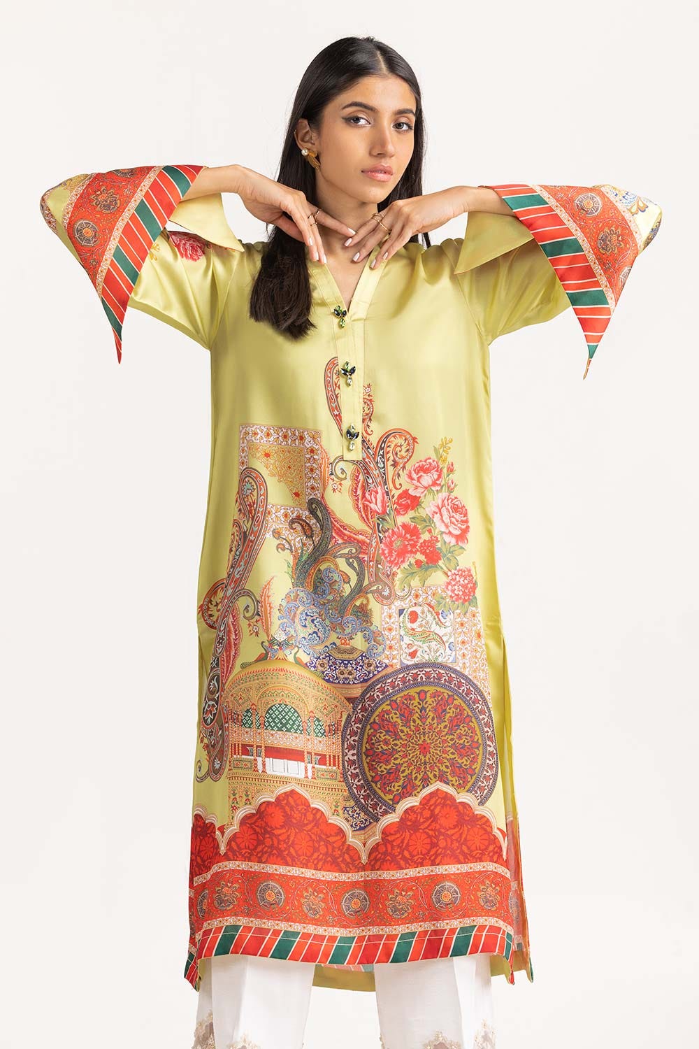 1 Piece Shamoz Silk Embellished Shirt