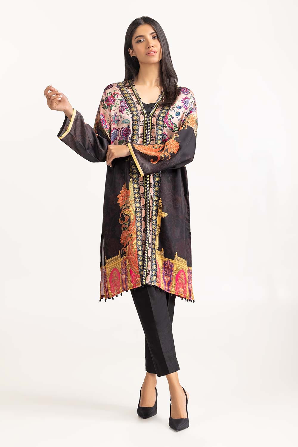 Shamose Silk Embellished Shirt