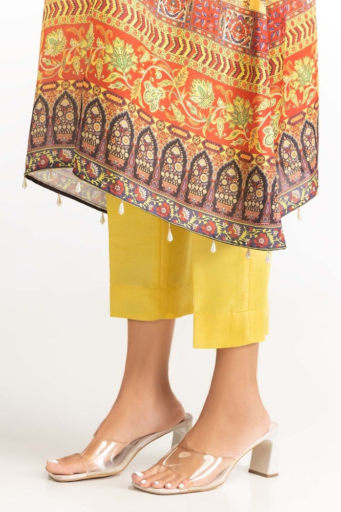 Digital Print Shamose Silk Embroidered Suit
