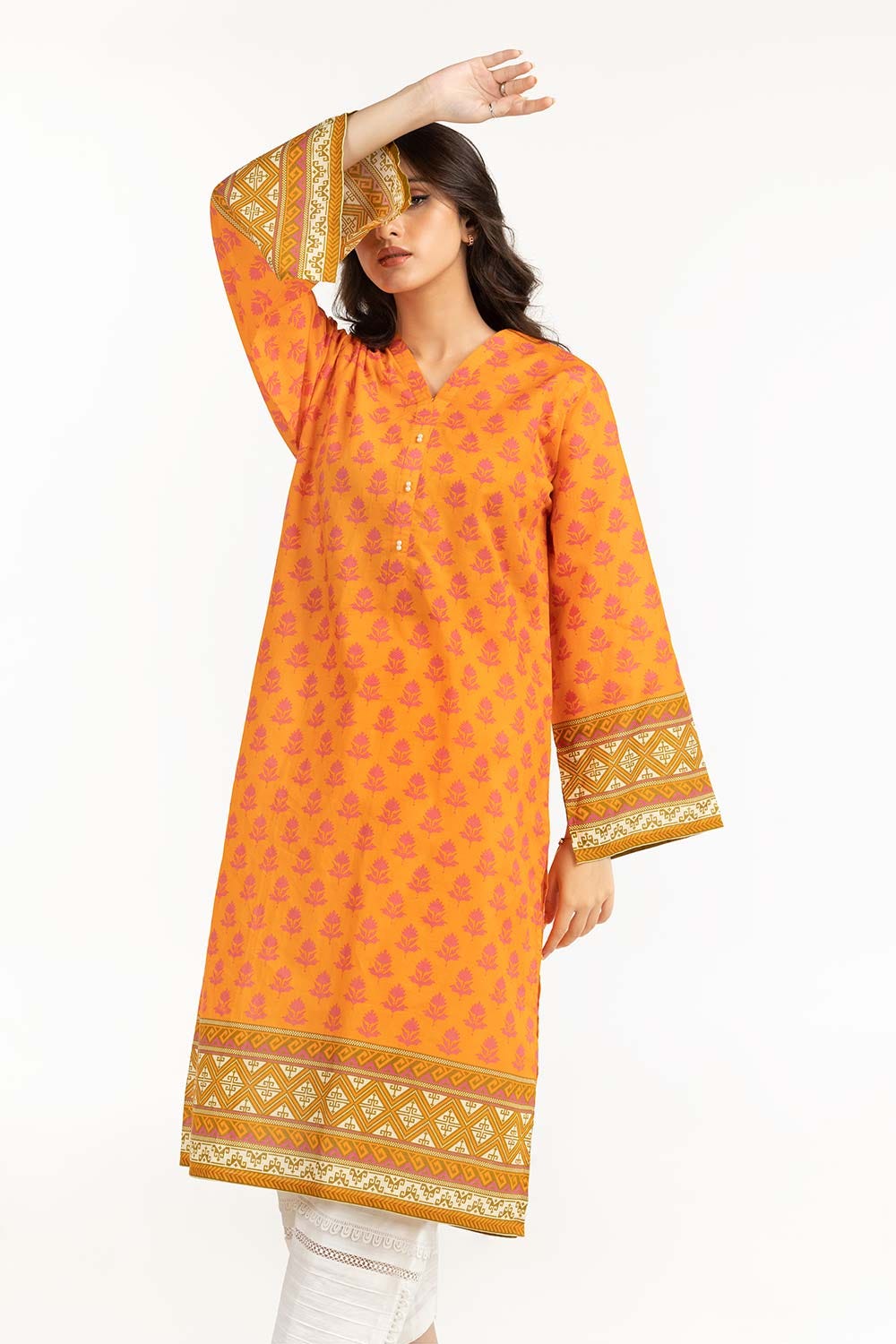 Digital Printed Cambric Shirt