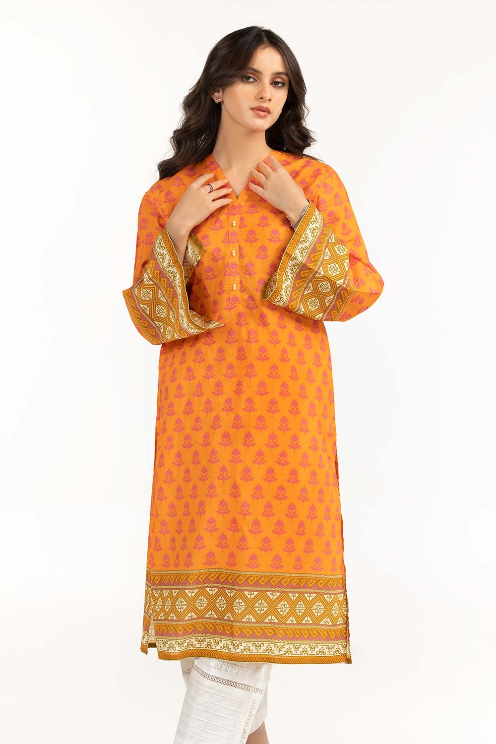 Digital Printed Cambric Shirt