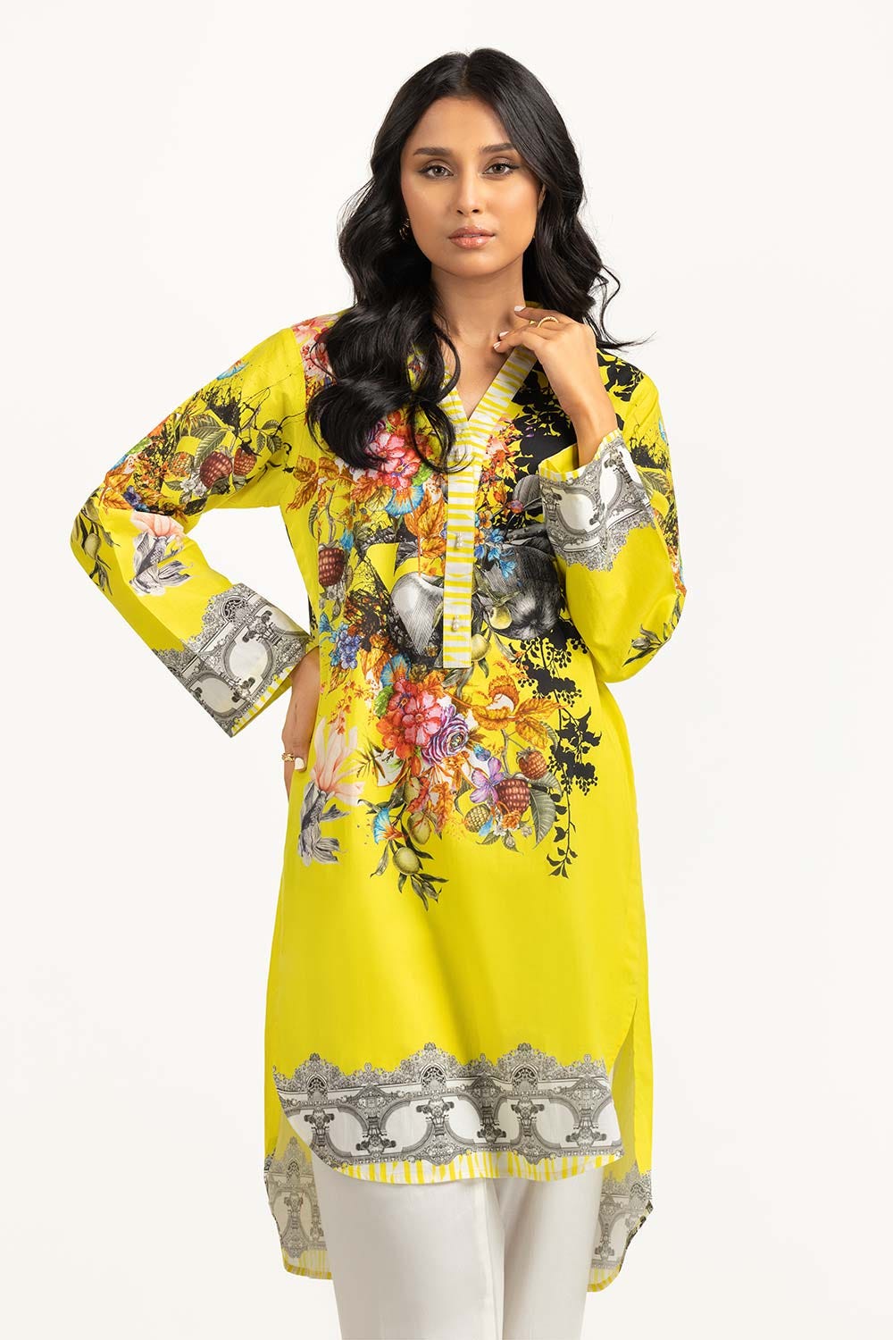 Digital Printed Cambric Shirt