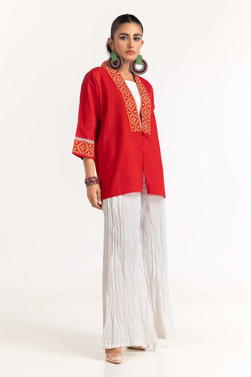 Dobby Screen Printed Kurti GLS-23-225