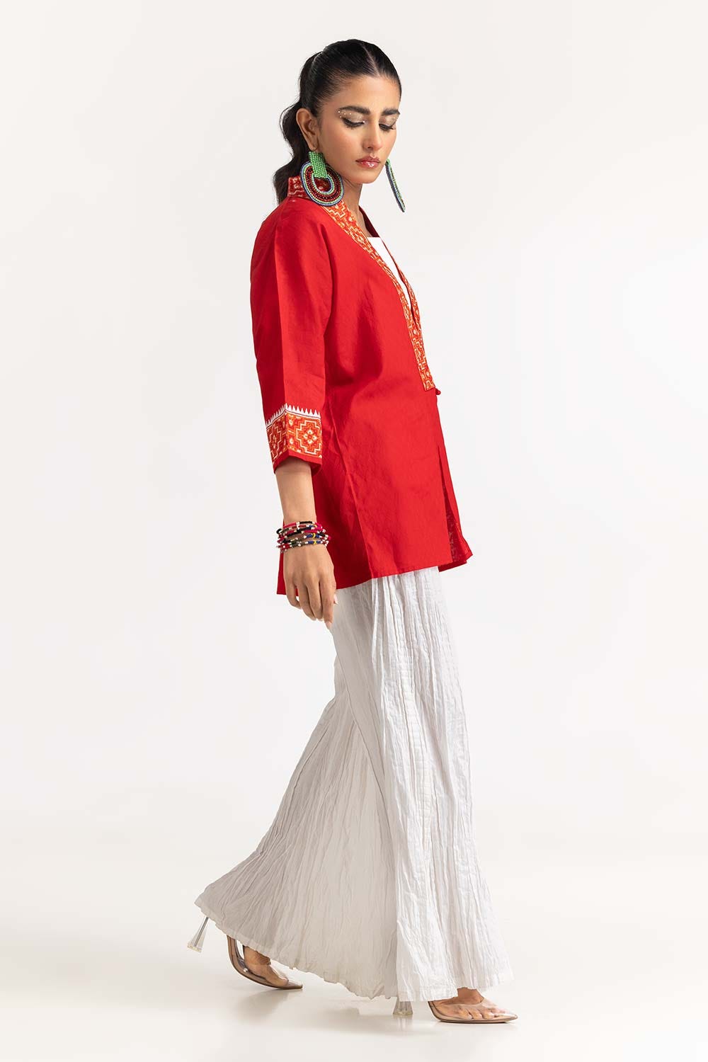 Dobby Screen Printed Kurti GLS-23-225