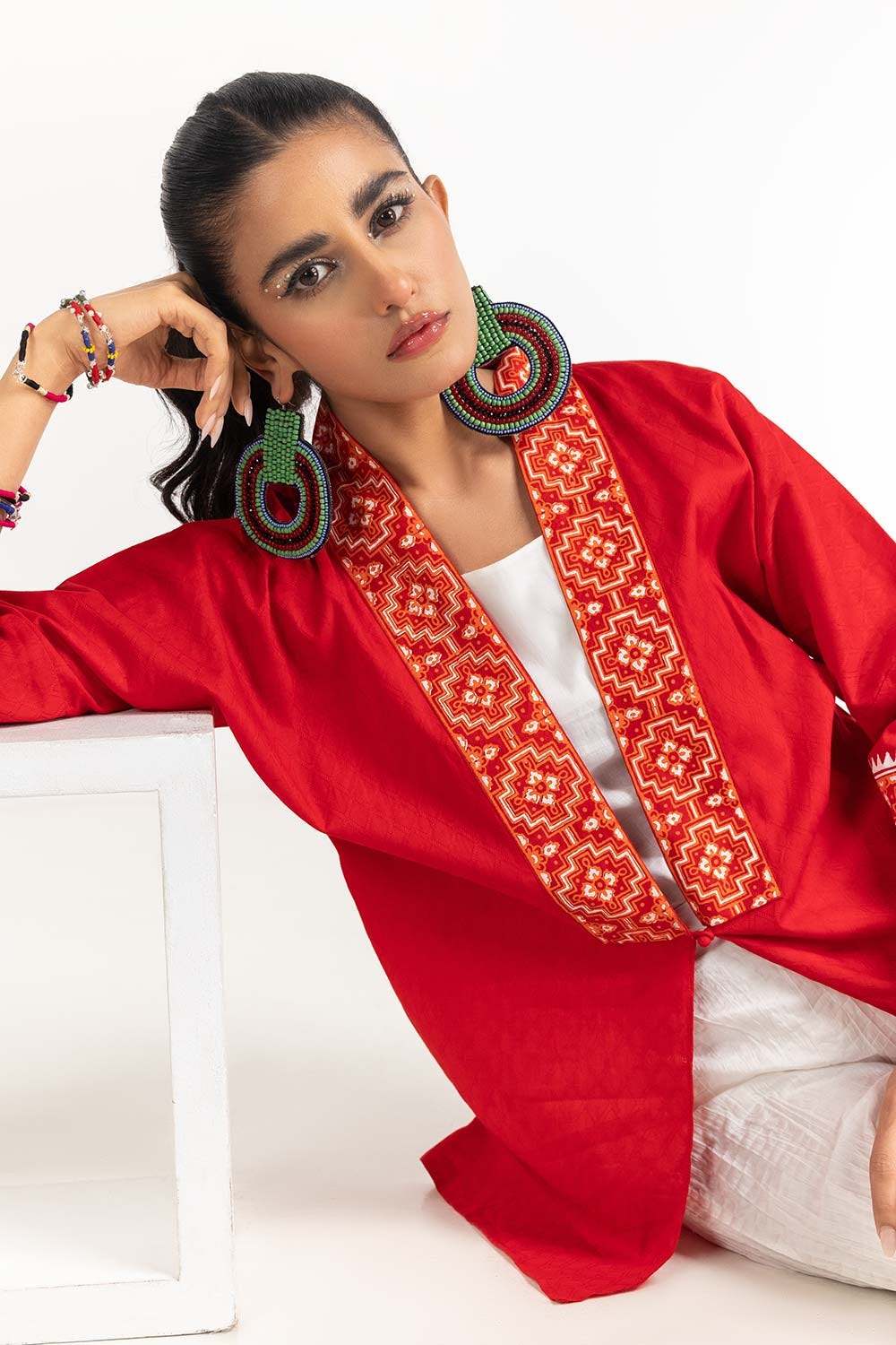 Dobby Screen Printed Kurti GLS-23-225