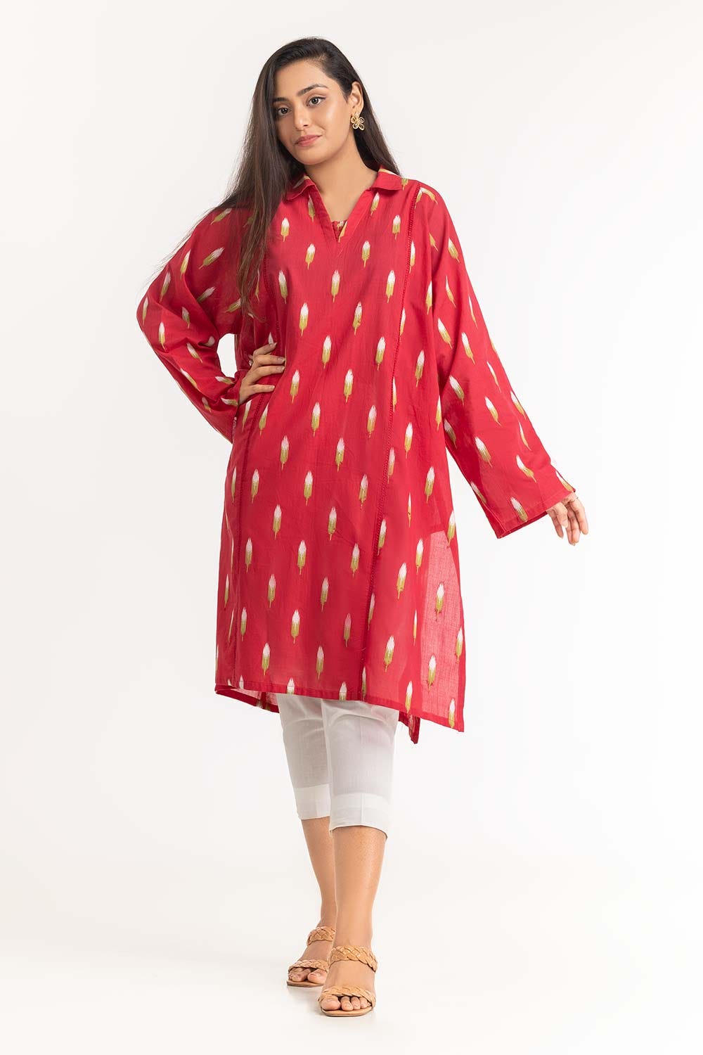 Cambric Embroidered Co-Ord Set