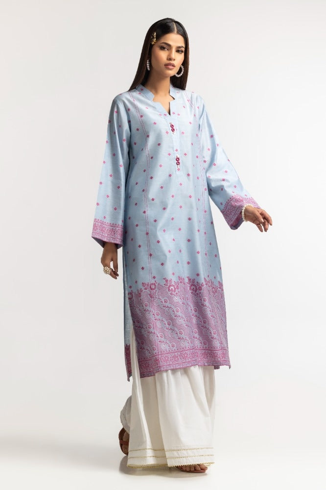 Dyed Khadi Jacquard Shirt