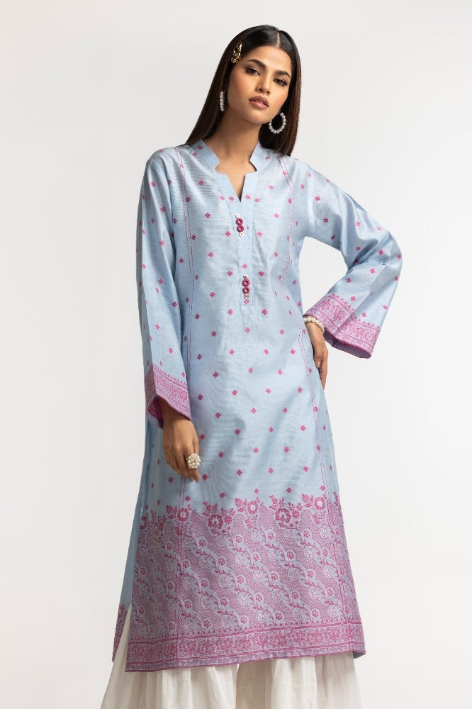 Dyed Khadi Jacquard Shirt
