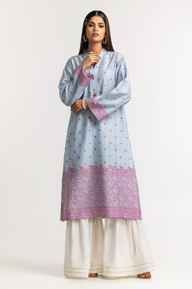 Dyed Khadi Jacquard Shirt