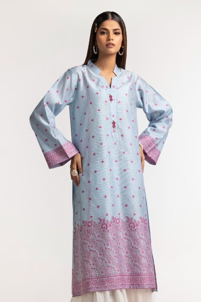 Dyed Khadi Jacquard Shirt